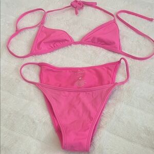 La Hearts Pink Bikini Set